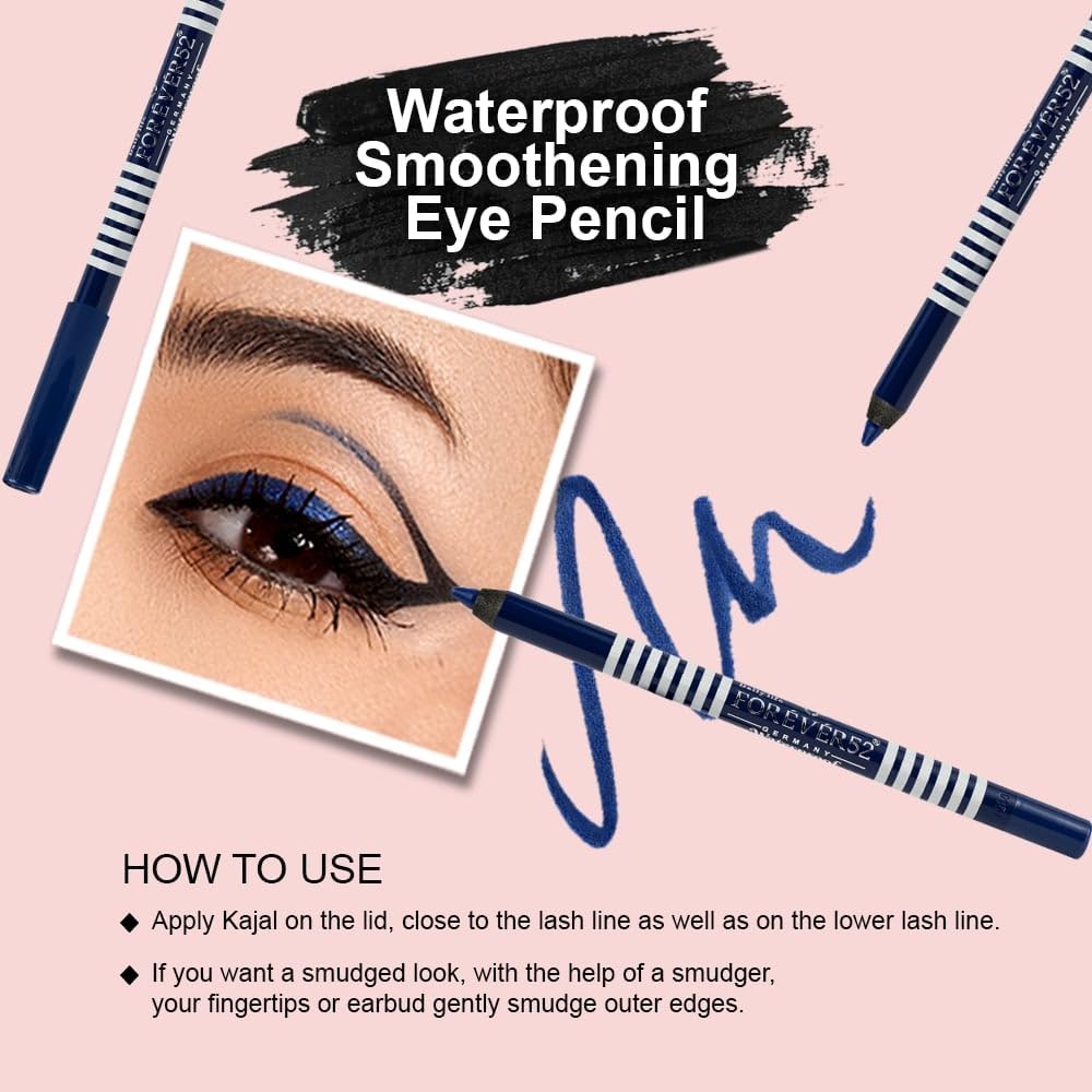 Daily Life Forever52 Waterproof Smudgeproof Smoothening Eye Pencil For Long Lasting Eye Makeup, (Deep Green - F514)