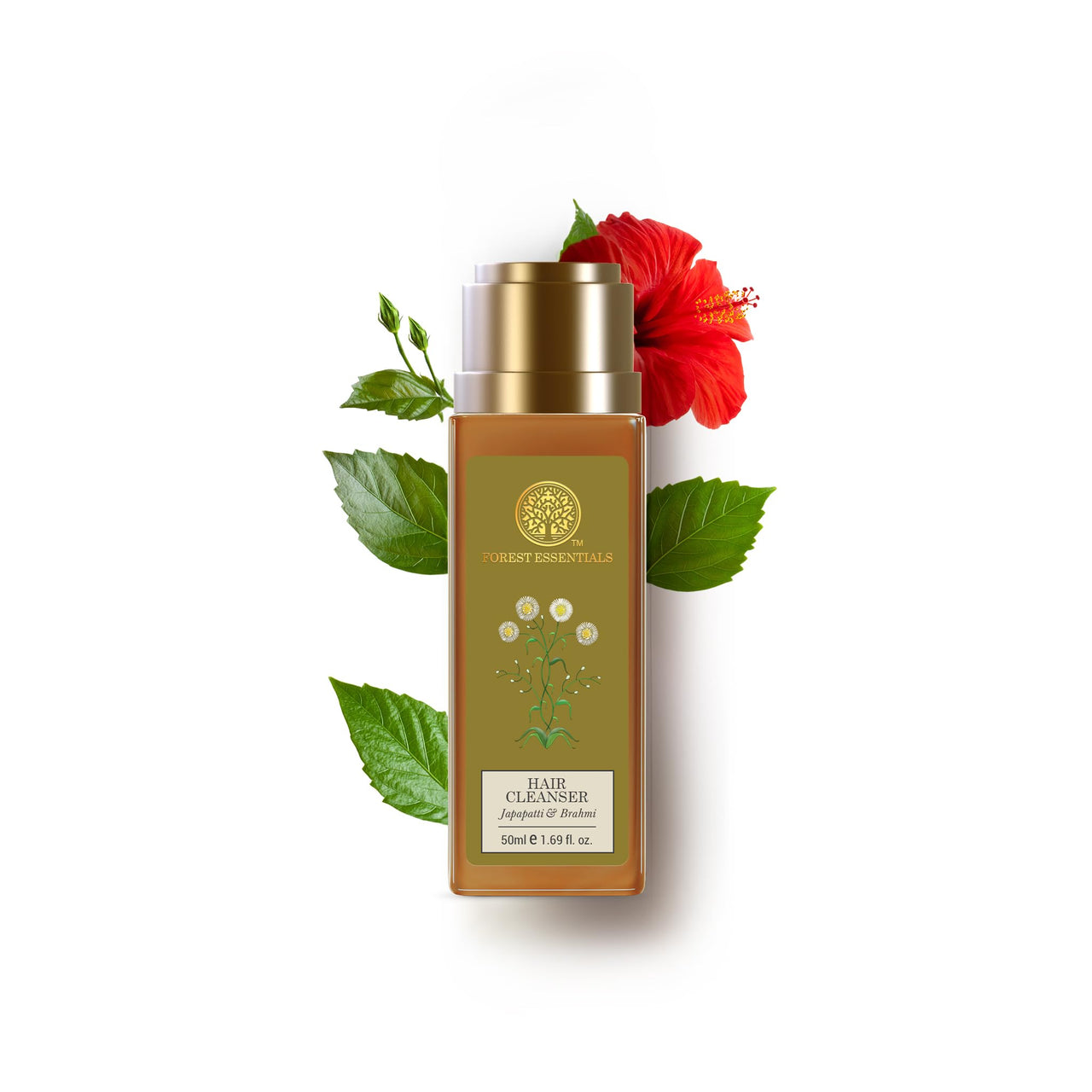 Forest Essentials Travel Size Hair Cleanser Japapatti & Brahmi|Ayurvedic Shampoo Dry,|Sls/Sles (Sulphates) Free,Paraben Free|Deep Nourishing Natural Shampoo, 50 Millilitre