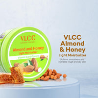 VLCC Almond and Honey Light Moisturiser Cream - 200g | With Vitamin E and Glycerin | Vitamin E Body Moisturizer | Soft and Smooth Skin | Intense, Long-lasting Hydration.