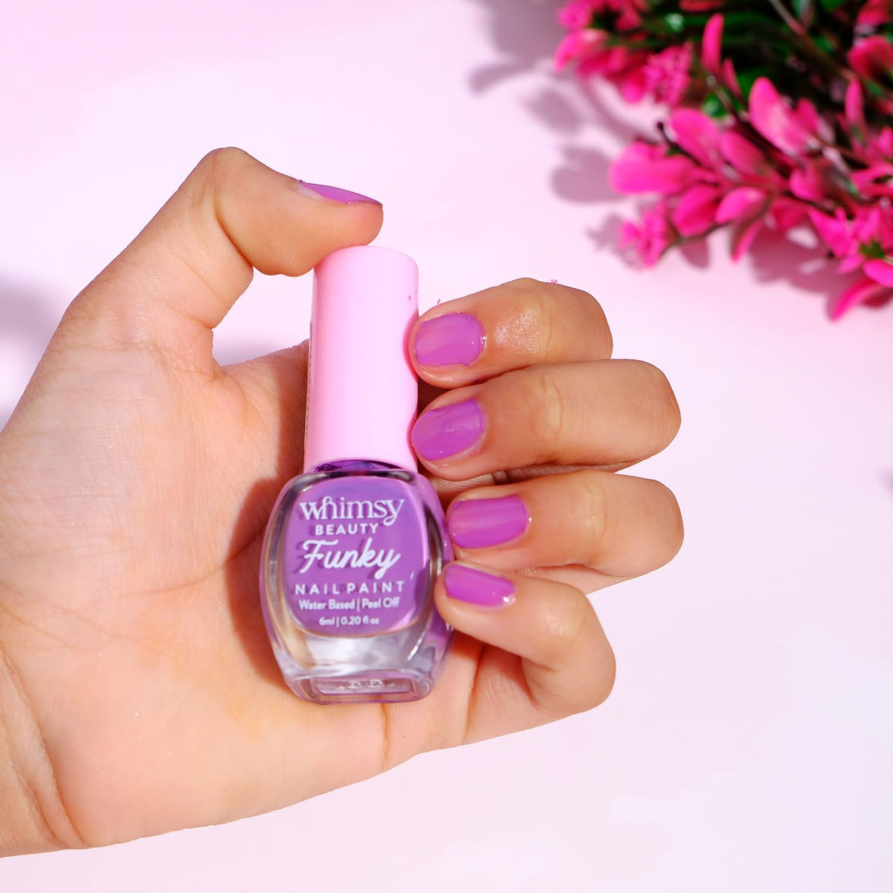 Whimsy Beauty Nail Polish for kid girls | Peel Off, Non Toxic, Water Based Safe nail polish for kids | Purple nail paint for kids girls | Play Safe with Chemical Free Nails for Daughters