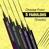 Dazller Hi-Def Eyeliner duo|Velvet Matte|Water-Resistant|Smudge-Proof|Long Stay|Single Stroke|Precise Application|Black+Blue|2.2g, gel