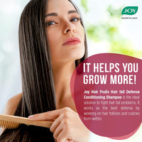 Joy Hair Fruits Hairfall Defense Conditioning Shampoo Enriched with Pomegranate & Strawberry, 650 ml