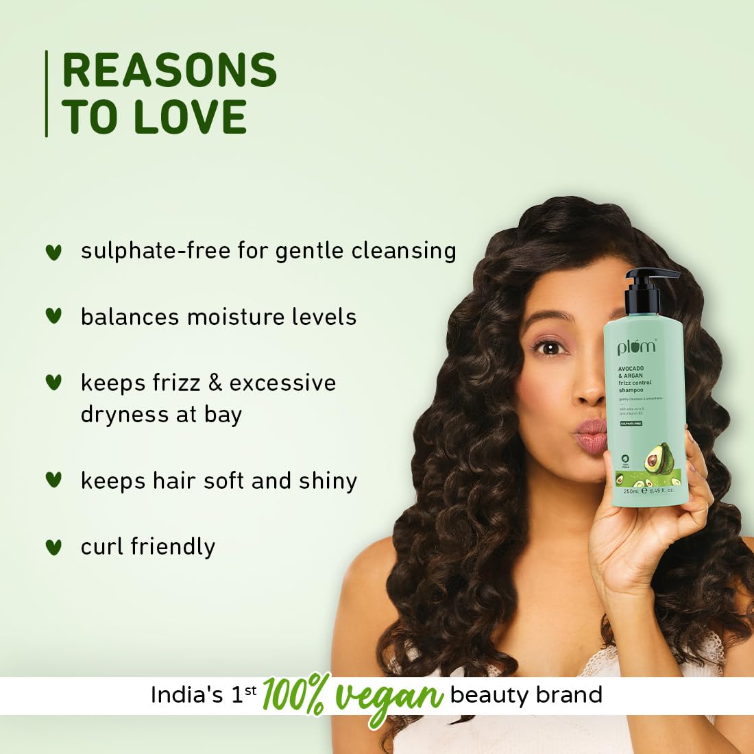 Plum Avocado & Argan Smoothing Regime | Shampoo, Conditioner, Hair Mask | For curly, wavy, frizzy hair| 100% vegan | Sulphate-Free and Paraben-Free