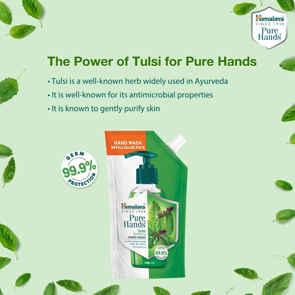 Himalaya Pure Hands Purifying Tulsi Hand Wash Pump 250 ml (Pack of 2)
