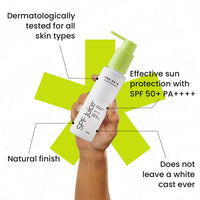 FAE Beauty SPF 50+ PA++++ Lightweight Sunscreen | For Oily, Dry, Combination, Normal & Acne-Prone Skin | Hybrid, Broad-spectrum | UVA & UVB Protection | No White Cast | Fragrance-free | 100ml