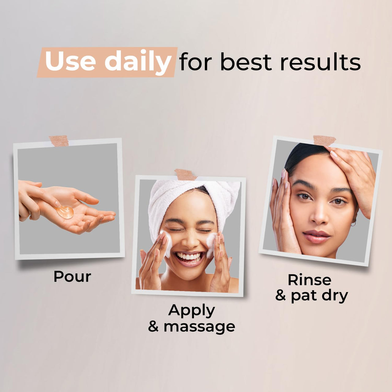 Kaya Clinic Skin Awakening Rinse with Niacinamide, Vitamin C, A & E, Vitamin C Face Wash, Vitamin C Cleanser, Brightening Face Wash, Daily Use Face Wash for All Skin Types, 100ml