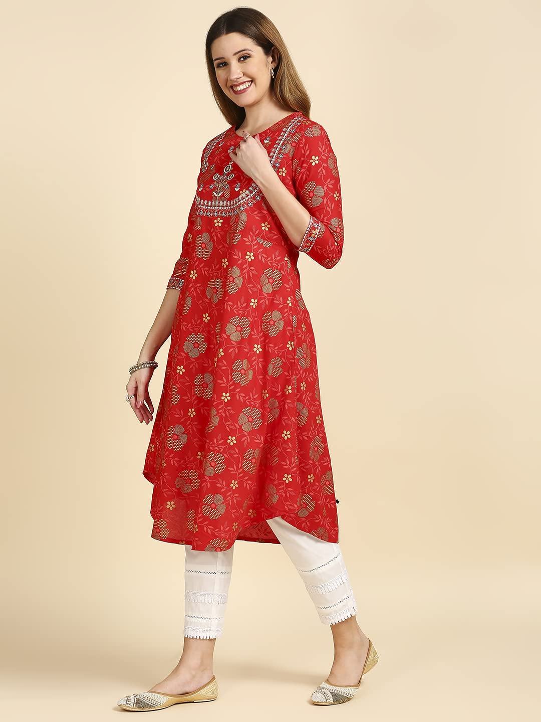 anubhutee Women's  Viscose Kurta