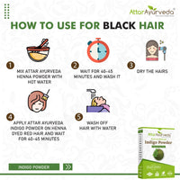 Attar Ayurveda Indigo Powder For Black Hair, 400g