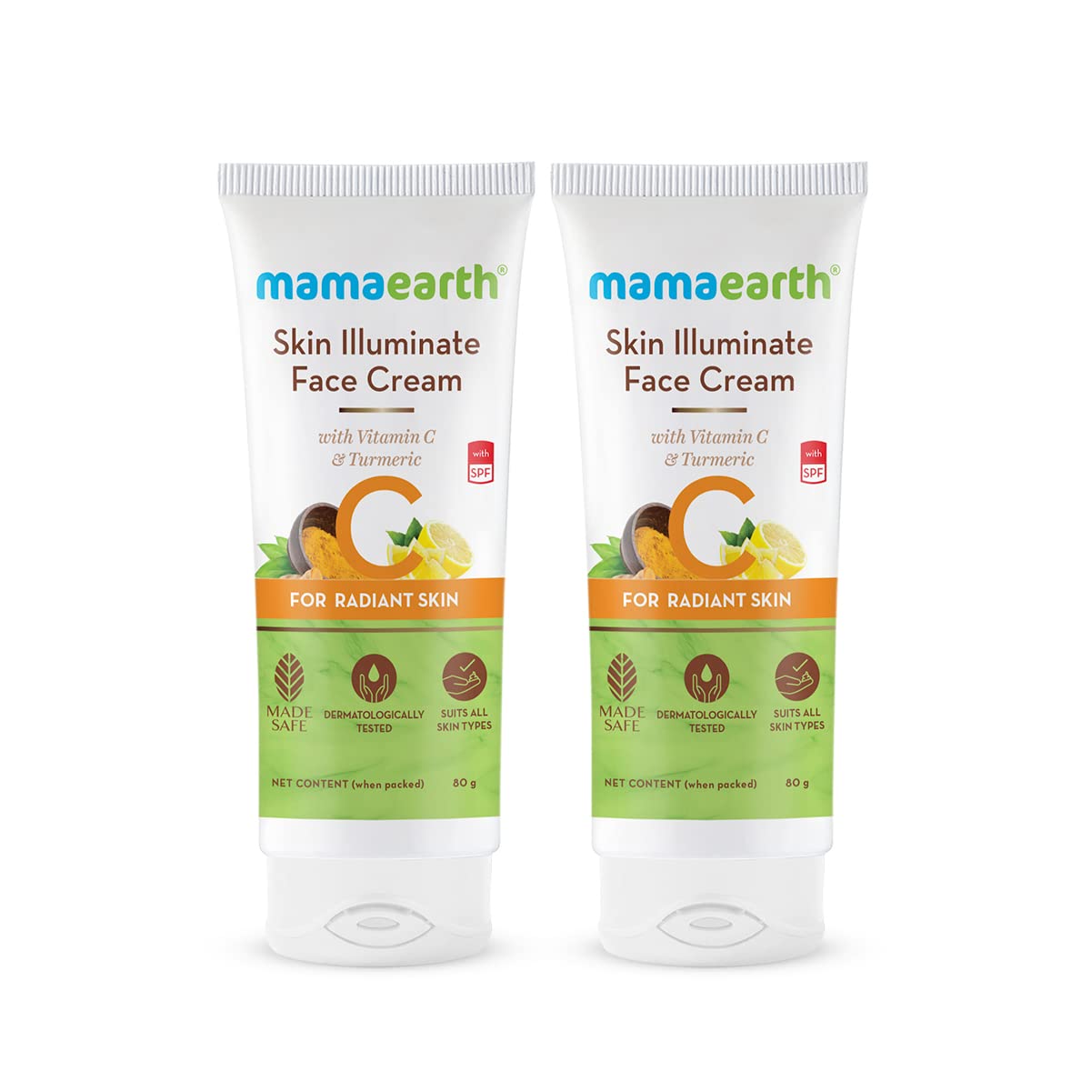 Mamaearth Skin Illuminate Face Cream, for skin brightening, with Vitamin C and Turmeric for Radiant Skin – (Pack of 2)