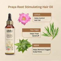 Vedix Ayurvedic Hair growth Kit | 5 product Kit | for Dry Hair, Dry Scalp, Wavy Hair | Vedix Hair Oil, Shampoo, Serum, Mask, Conditioner Set