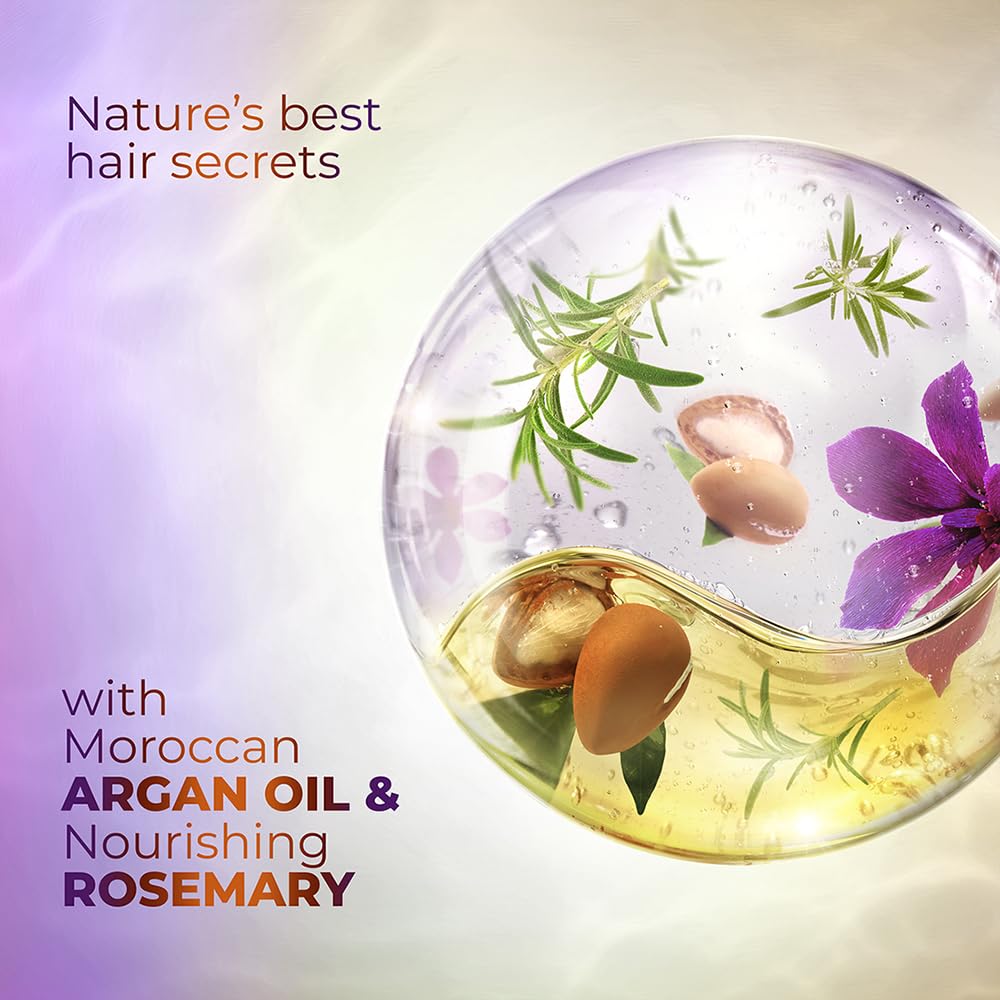 Sunsilk Argan Oil & Rosemary Frizz Smooth Oil Blends Shampoo | for Frizzy Hair | with No Added Parabens | 700 ML