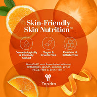 Yapidra Vitamin C 20% Face Serum | Brightening & Hydrating with Ferulic Acid & L-Glutathione | Boosts Radiance, Fights Oxidative Stress, Improves Texture | Lightweight | For All Skin Types | 30ml