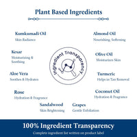 Blue Nectar Ayurvedic Brightening & Radiance Face Scrub with Kumkumadi Tailam (16 Herbs, 50g)