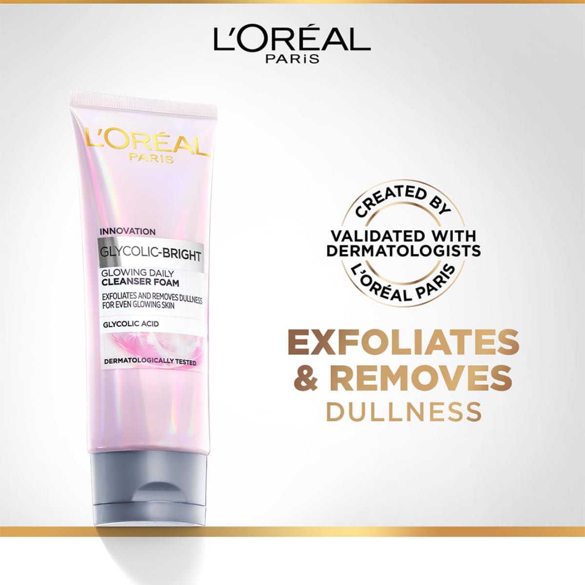 L'Oreal Paris Glycolic Bright Daily Foaming Face Cleanser & L'Oreal Paris Serum Combo