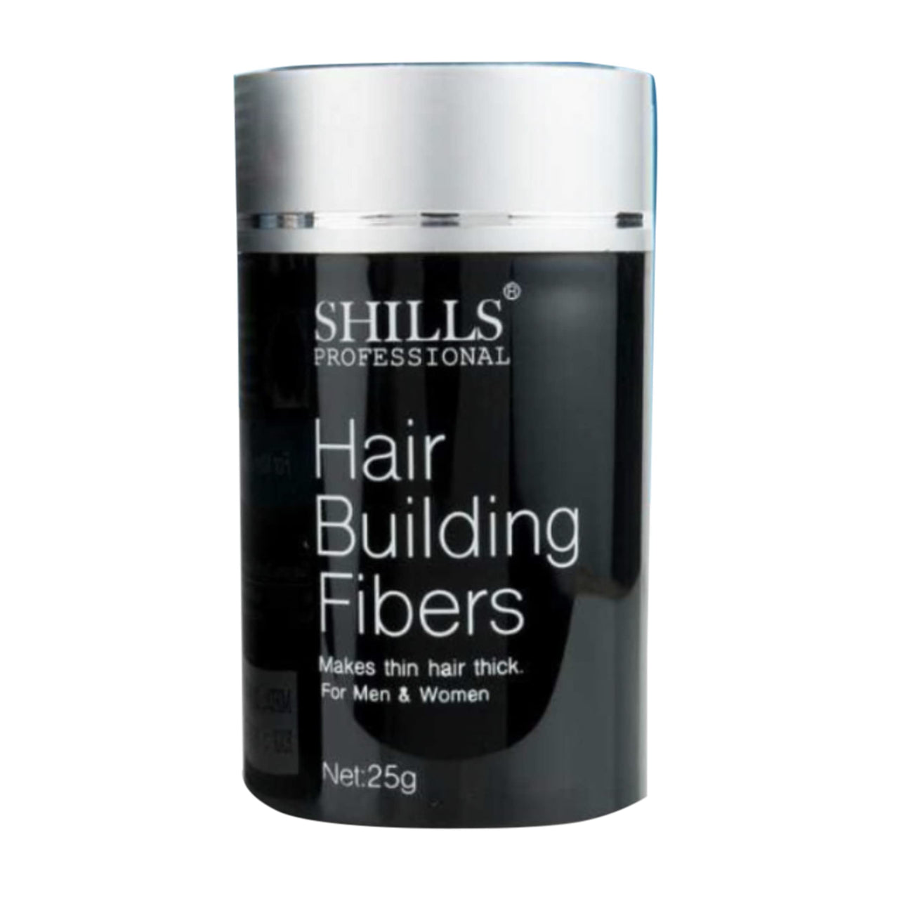 Shills Professional Black Hair Building Fibers Men,Women fibers for Hair loss coverage (net 25g)