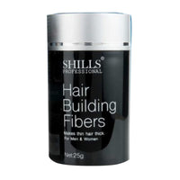 Shills Professional Black Hair Building Fibers Men,Women fibers for Hair loss coverage (net 25g)