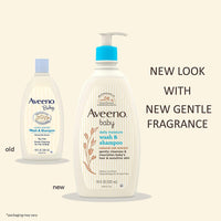 Aveeno Baby Gentle Wash & Shampoo with Natural Oat Extract, Tear-Free &, Lightly Scented, 18 fl