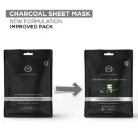 The Man Company Charcoal De Tan Face Sheet Mask with Aloevera & Hyaluronic Acid - 25 ml *2