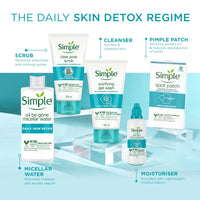 Simple Daily Skin Detox Ultra-light Liquid Moisturiser 60ml | For 24 Hr Hydration & Matte Look | For Oily, Pimple-Prone & Spot-Prone Skin