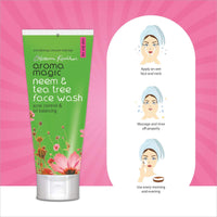Aroma Magic Neem And Tea Tree Face Wash (PWRD by Niacinamide)- 100 ml (Pack of 2)