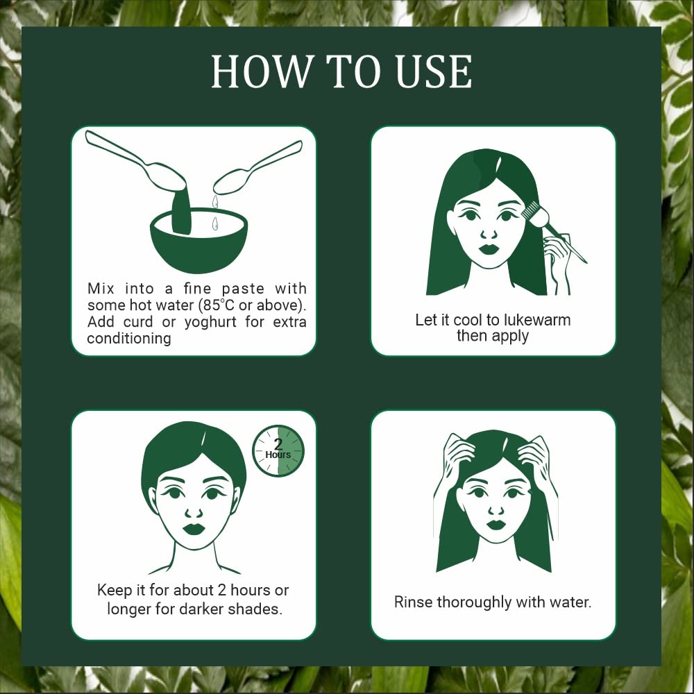 INDUS VALLEY Bio Organic Natural Hibiscus Powder For Dry Hair| Rosa-Sinensis With Herbal Henna Powder Set Of 2 For Hair Care (100G*3=300G), 2 Count