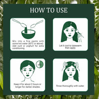 INDUS VALLEY Bio Organic Natural Hibiscus Powder For Dry Hair| Rosa-Sinensis With Herbal Henna Powder Set Of 2 For Hair Care (100G*3=300G), 2 Count