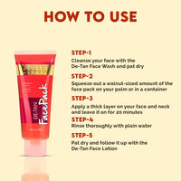 Jovees Herbal De-Tan Face Pack | Contains Wheat Germ and Carrot | For Tan Removal and Skin Revitalization | Bright and Glowing Skin | 100% Herbal | Paraben And Alcohol Free | 100gm