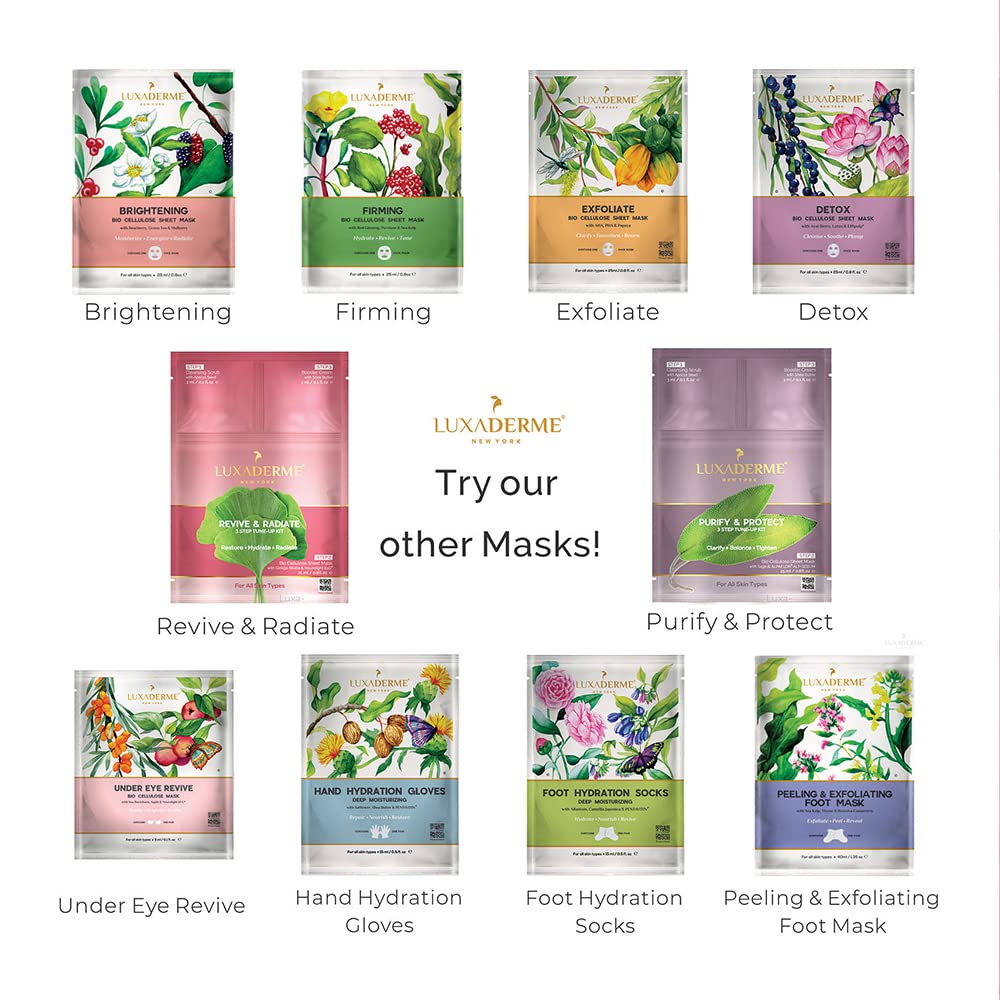 LuxaDerme Korean Peeling & Exfoliating Foot Mask for Baby Soft Feet | Removes Dry Skin & Hard Calluses | Hydrates Dry Feet (Pack of 10)