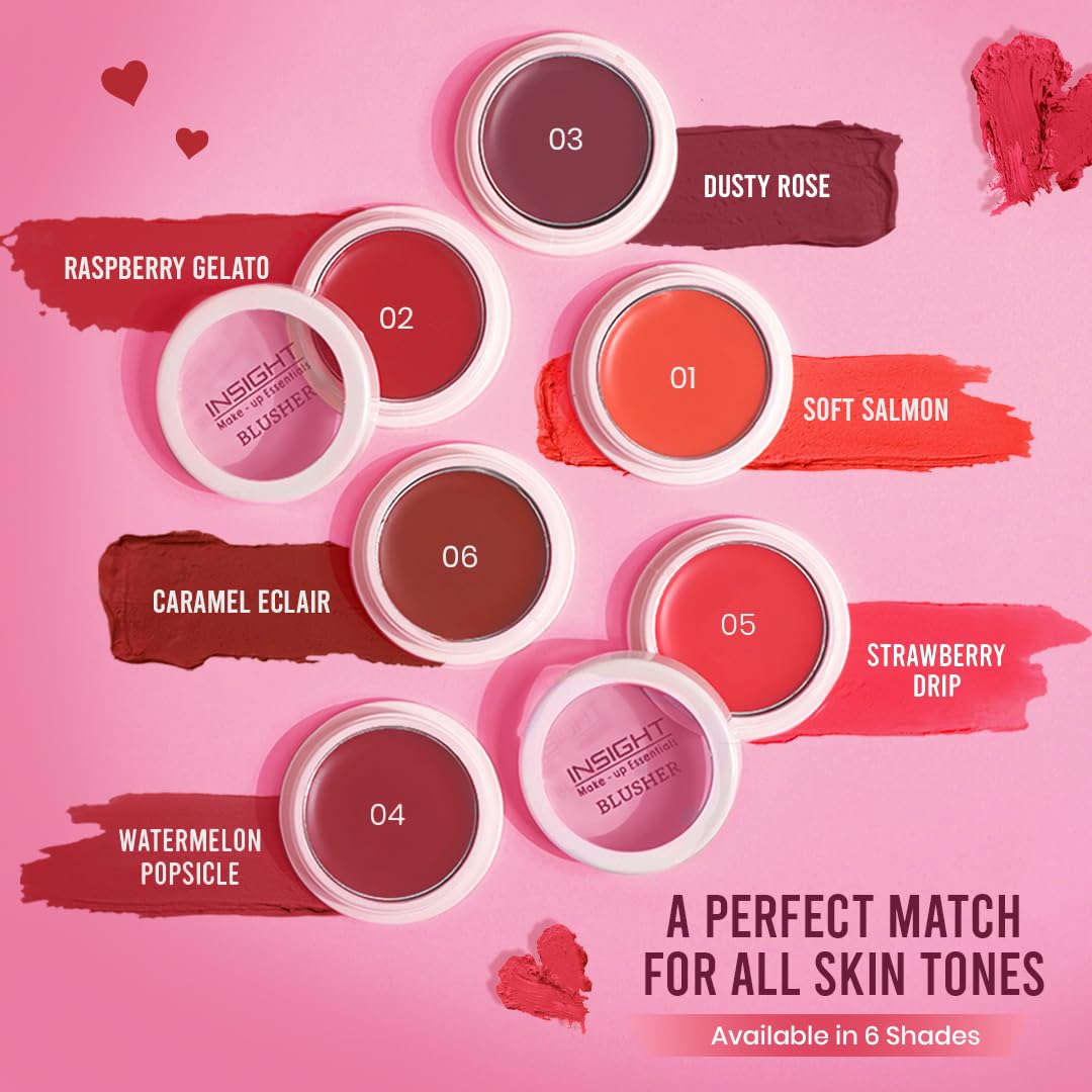 Insight Cosmetics Crème Blusher, Face Makeup, Watermelon Popsicle, 3.5 gm(B-02=04)