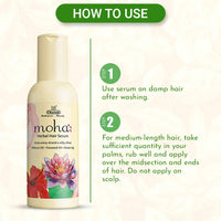 moha: Herbal Hair Serum For Men & Women | Non Sticky & Non Greasy Hair Serum For Silky & Smooth Hair, Tames Frizzy Hair | Strong, Tangle Free & Frizz-Free Hair (100 ML) Pack of 1