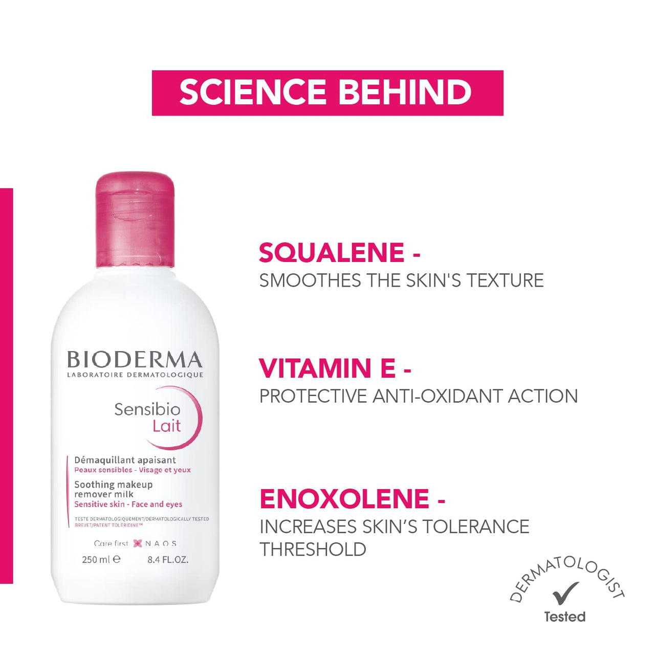 Bioderma Sensibio Lait Milk Based Cleanser, 250ml