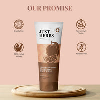 Just Herbs Neem + Orange Herbal Cleanser Rehydrant Ayurvedic Unisex Face Wash for All Skin Types, 100 ml
