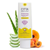 CITTA Baby & Kids Sunscreen SPF 70 PA++++ | UVA/UVB/Digital Blue Light Protection | Hypoallergenic & Non-Greasy | Dermatologist Approved | With Humus Extract for Skin Immunity | Paraben-Free | 60g