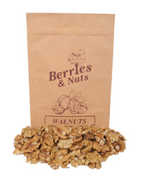 Berries And Nuts Premium Jumbo Snow White Walnut Kernel Without Shell 750 Grams | Akhrot Giri, Akrot Magaz | (3 Pack of 250 Grams)