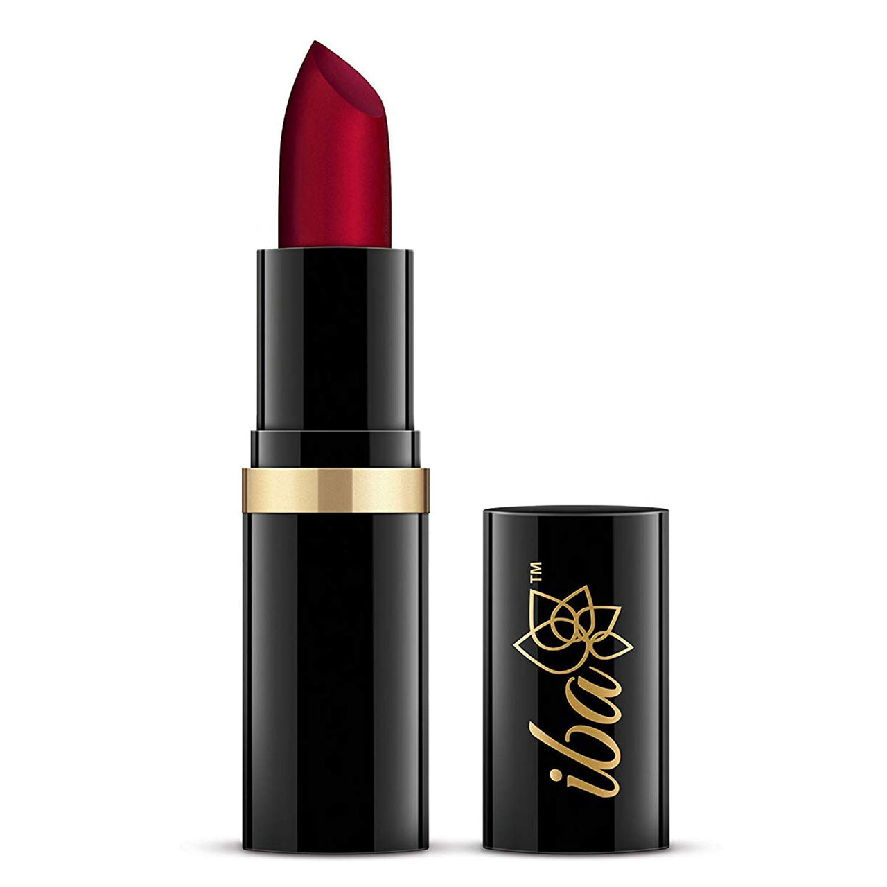 Iba Halal Care Pure Lips Moisturizing Lipstick Shade - A65 Ruby Touch, 4g and Halal Care All Day Kohl Kajal - Jet Black, 0.35g (Cream Finish)