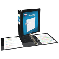 Avery Economy Showcase View 3 Ring Binder, 2 Inch Slant Rings, 1 Black Binder (19700) 2