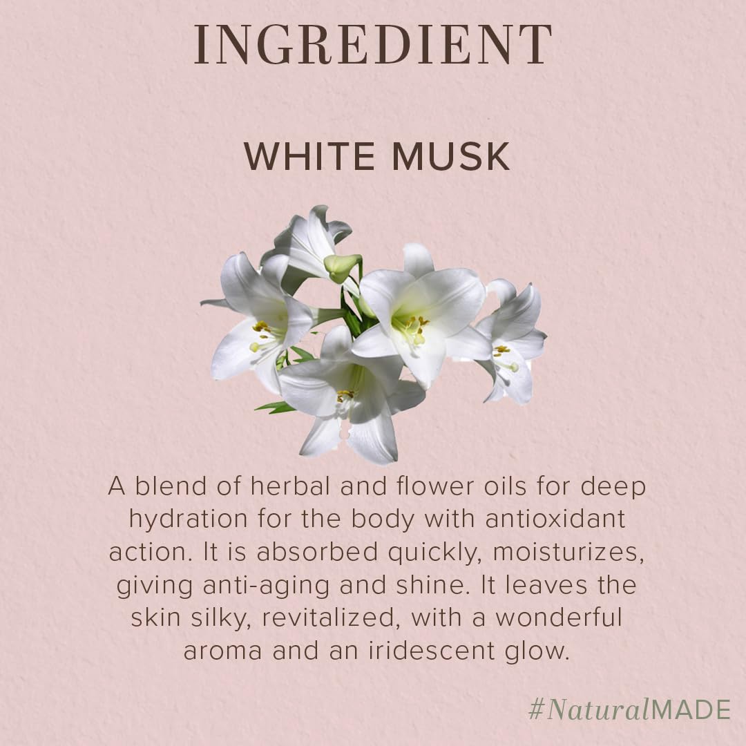 Khadi Natural Herbal Musk Soap (White)| Luxurious Herbal Soap for Silky Smooth Skin| Enriched with Natural Ingredients| Ideal for Daily Use| Pack of 3 (125 * 3, 375gm)