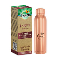 Zandu Copper Bottle (950ml): 100% Pure Copper |BPA Free Water Bottle | Copper Infused Water | Leak Proof | Office Bottle | Boosts Immunity| Supports Digestive & Liver Health | Ayurveda Inspired