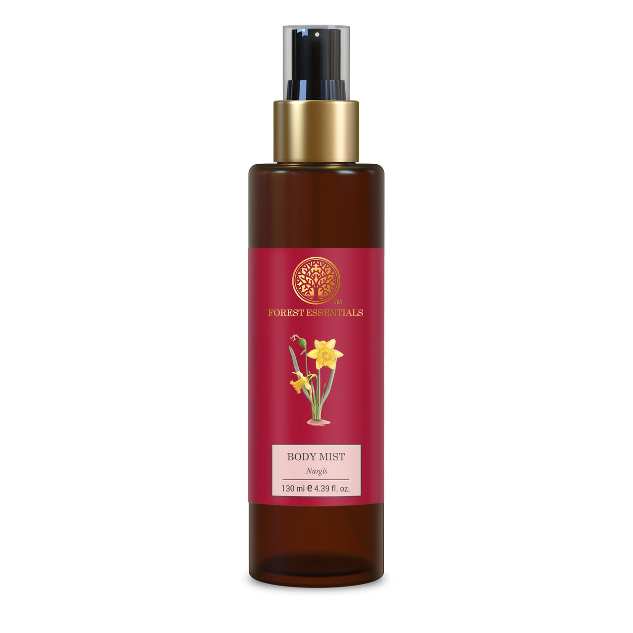 Forest Essentials Body Mist Nargis | Natural & Hydrating Body Spray For Men & Women | Luxury Floral Fragrance | 130 ml