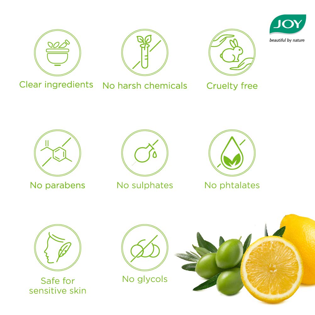 Joy Hair Fruits Hair Dryness Control Conditioning Shampoo Enriched with Lemon & Olives, 340 ml