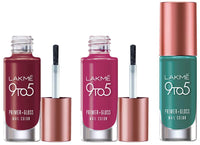 Lakmé 9 To 5 Primer + Glossy Finish Nail Colour & Lakmé 9 To 5 Primer + Glossy Finish Nail Colour, Magenta Mix, 6 Ml & Lakmé 9 To 5 Primer + Glossy Finish Nail Colour, Teal Deal, 6 Ml