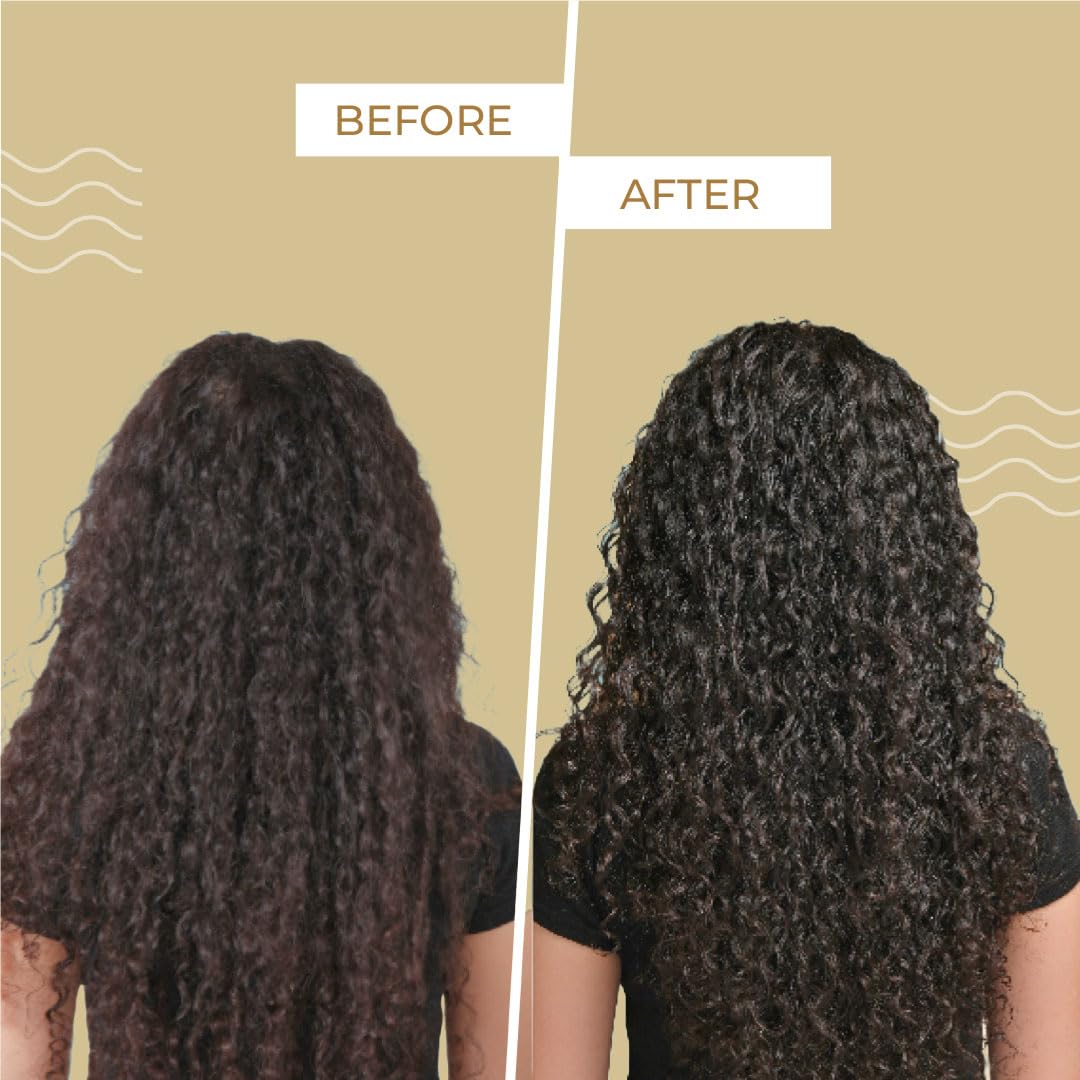 Ashba Botanics Flaxseed Curling Custard For Wavy, Curly, Frizzy & Coily Hair | Argan, Avacado Oil, Shea Butter | Provides Moisture, Controls Frizz, Strong Hold | Phthalates & Parabens Free (ml, 175)