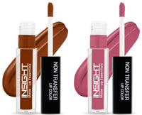 INSIGHT Non Transfer Matte Lip Color, 4Ml (01 Joyfull) & Matte Lip Color, 4Ml (25 Molten Pink)