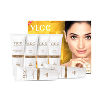 VLCC Gold Facial Kit, Bright & Glowing Skin - 60g X 2 (Pack of 2) | Pamper your Skin for a Luminous Glow | Parlour Glow with 24K Gold Bhasma, Rose Extracts, Turmeric & Aloe Vera.