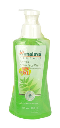 Himalaya Face Wash - Purifying Neem, 200mlx2 Bottle