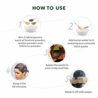 INDUS VALLEY 100% Organic Brahmi Powder | Bacopa monnieri for Hair Cleanser & Hair Care - (100g)