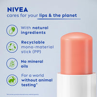 NIVEA Lip Balm, Fruity Peach Shine,4.8 g (Pack of 1)