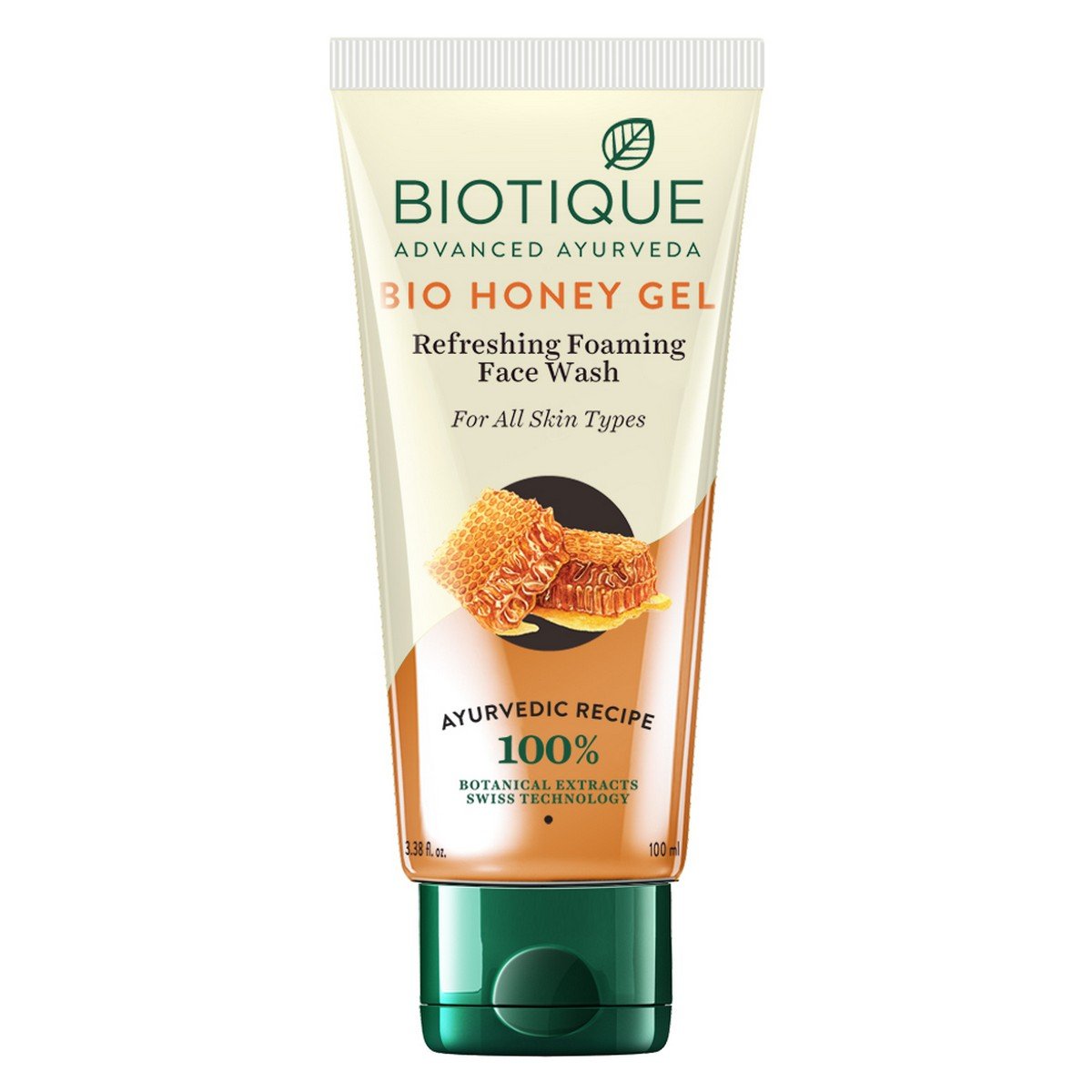 Biotique Bio Papaya Visibly Ageless Face Wash, Pack of 2, 200 ml (2 x 100 ml) and Biotique Bio Honey Gel Refreshing Foaming Face Wash for All Skin Types, 100ml