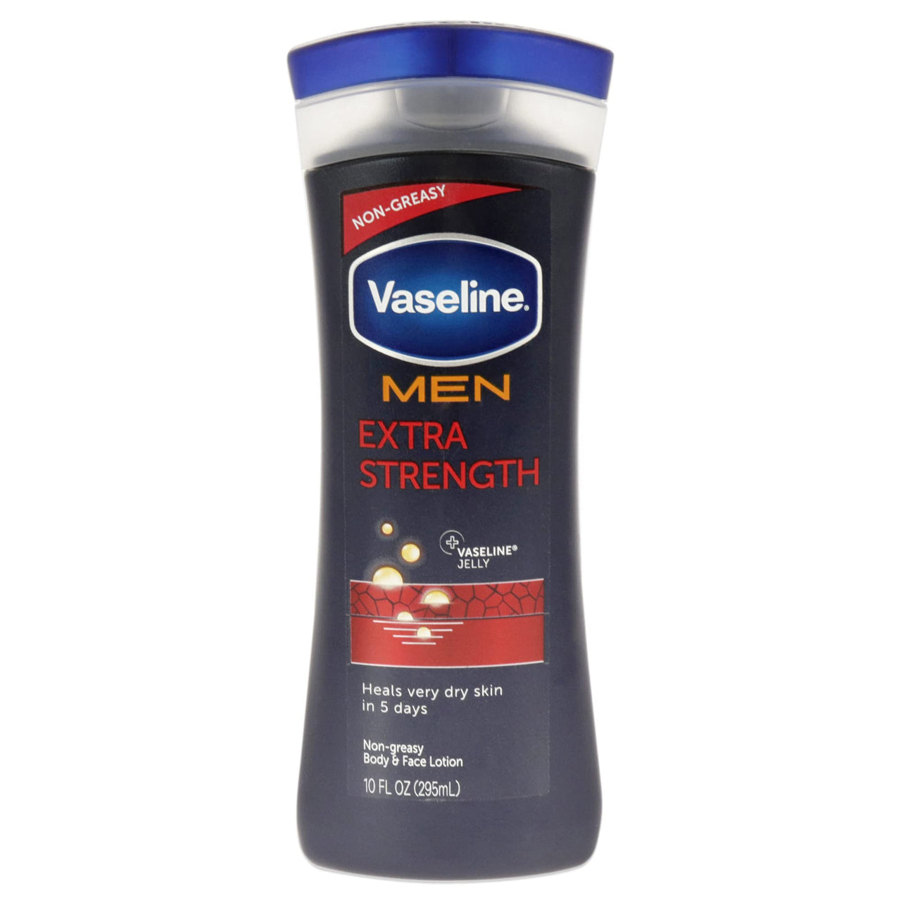 Vaseline Extra Strength Body And Face Lotion For Men, 10 Ounce