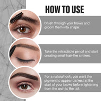 INSIGHT, Smudge Free Eyebrow Pencil, Brown, 0.5 gm